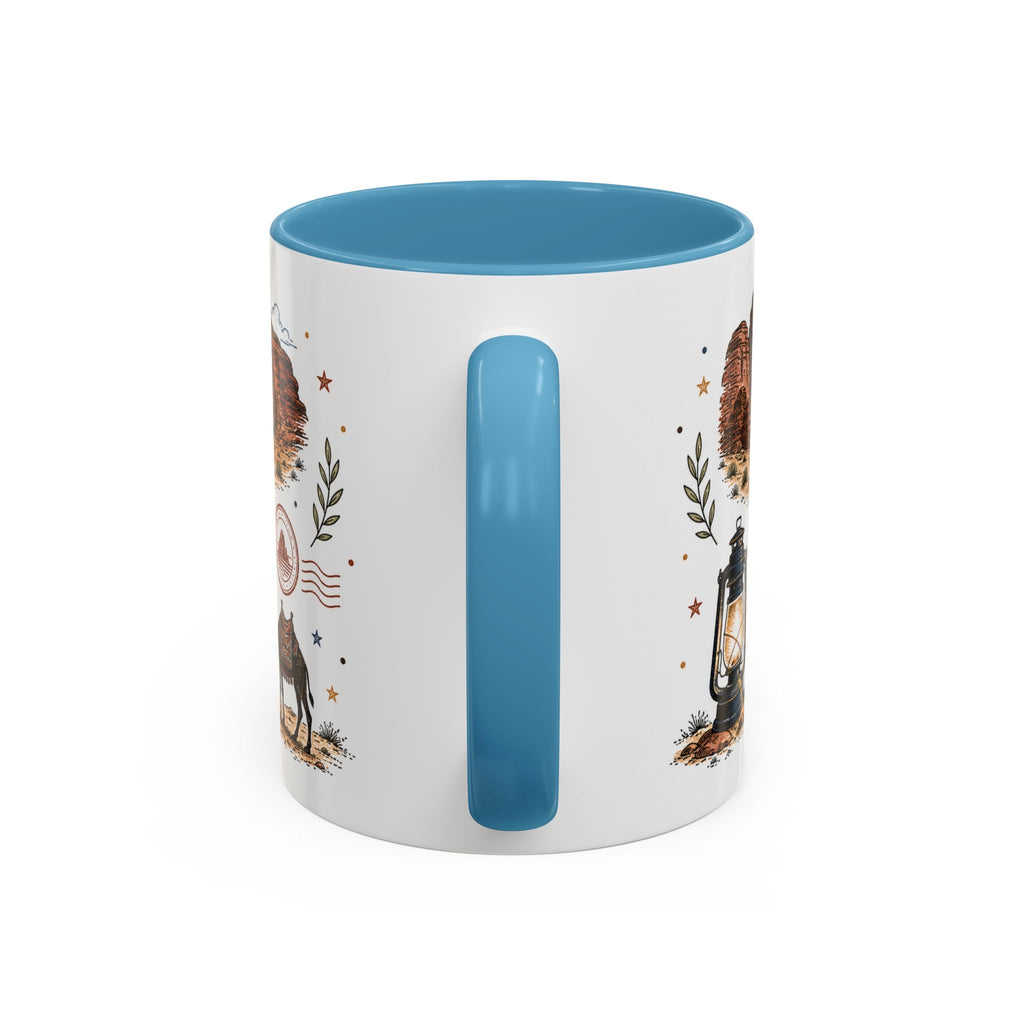 Wadi Rum Coffee Mug | Travel Destination Souvenir Gift | Accent Color Ceramic 11oz 15oz
