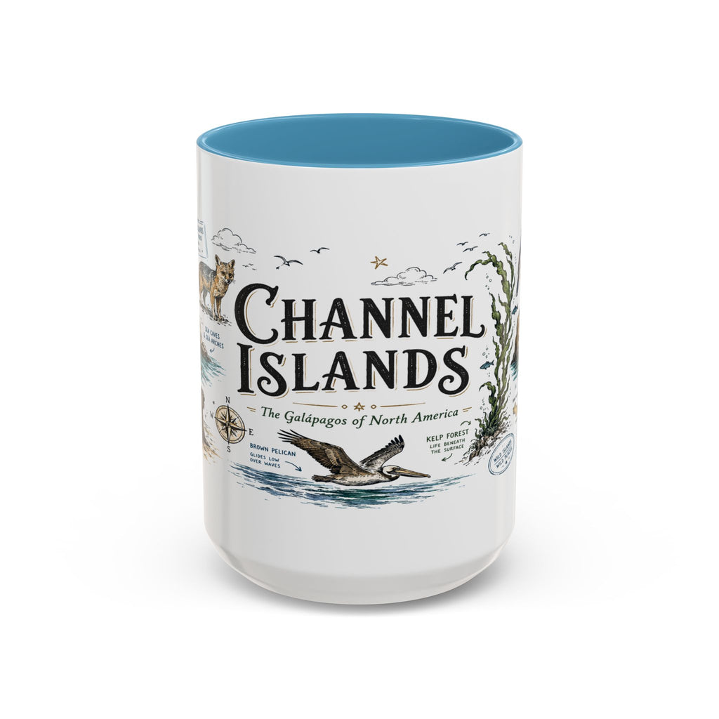 Channel Islands National Park Coffee Mug | California Island Wildlife Marine Gift | Accent Color Ceramic 11oz 15oz