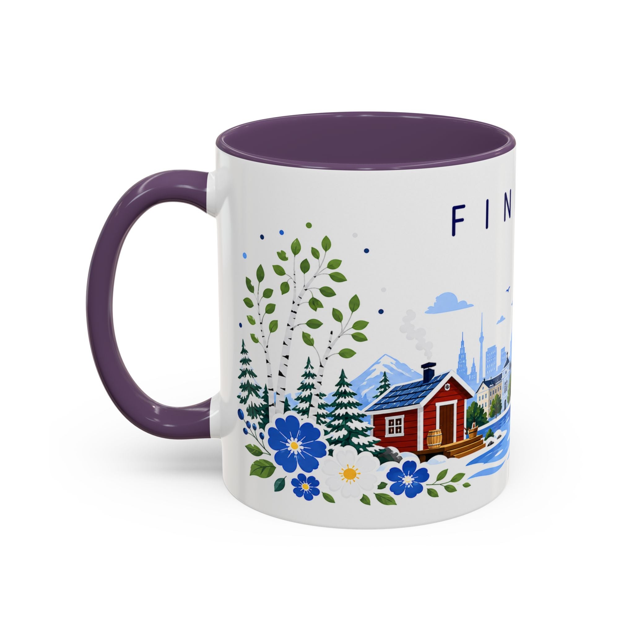 Finland Coffee Mug | Travel Souvenir Accent Mug | Place Gift Ceramic Cup 11oz 15oz