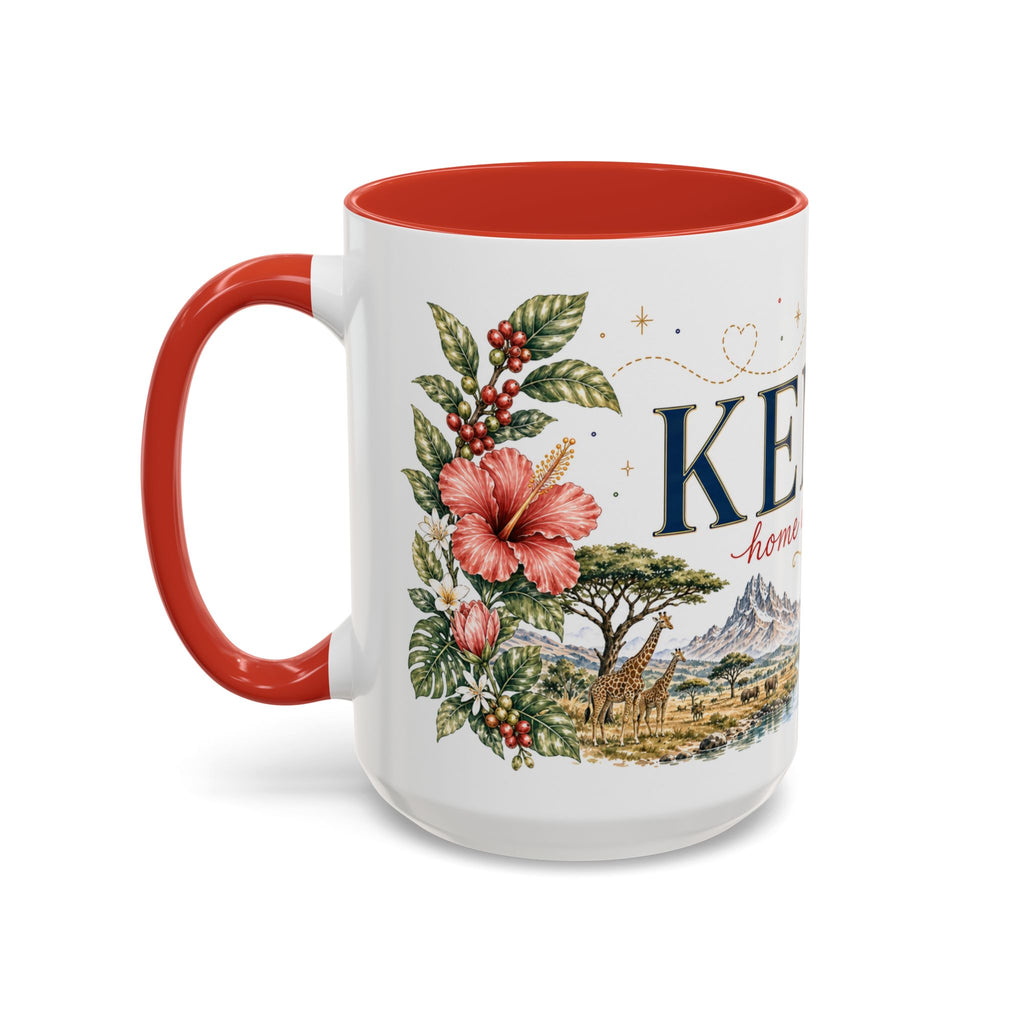 Kenya Home Country Mug | Moving Away Gift | Long Distance Friendship | 11 oz 15 oz Accent Mug