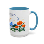 Sagittarius Zodiac Coffee Mug | Bow and Arrow Design | Astrology Birthday Gift | 11 oz 15 oz Ceramic Accent Mug