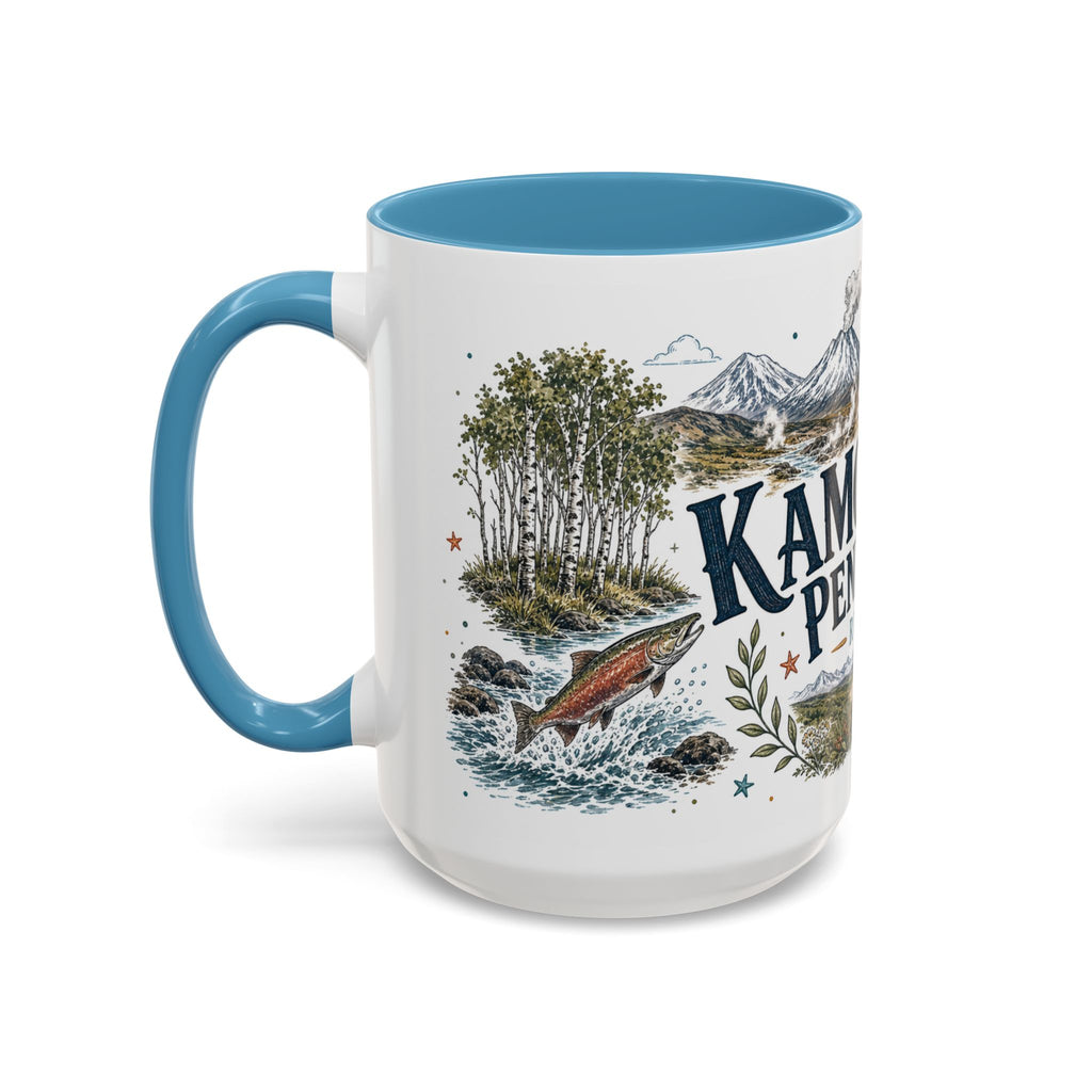 Kamchatka Peninsula Mug, Russia Travel Souvenir, Bucket List Gift, Accent Ceramic Coffee Mug 11oz 15oz