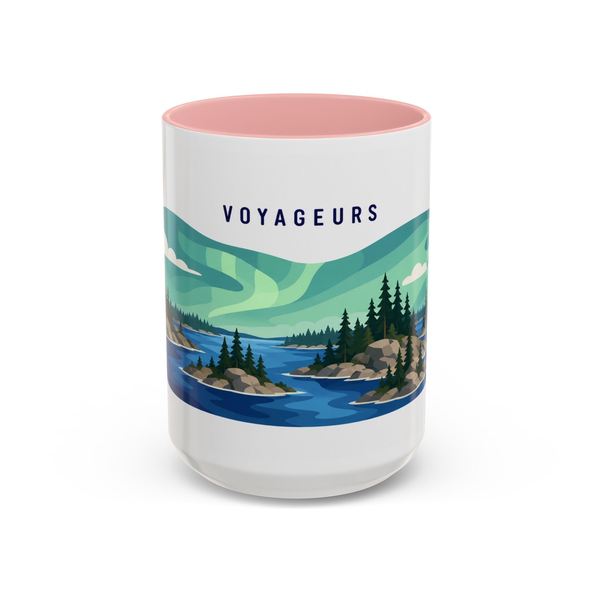 Voyageurs National Park Coffee Mug | Solid Color Block Park Souvenir | 11oz 15oz Accent Mug