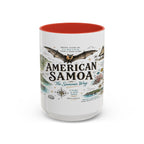American Samoa National Park Coffee Mug | Pacific Island Rainforest Reef Gift | Accent Color Ceramic 11oz 15oz