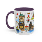 Prague Travel Mug | European City Souvenir Accent Coffee Mug | 11oz 15oz Ceramic Cup