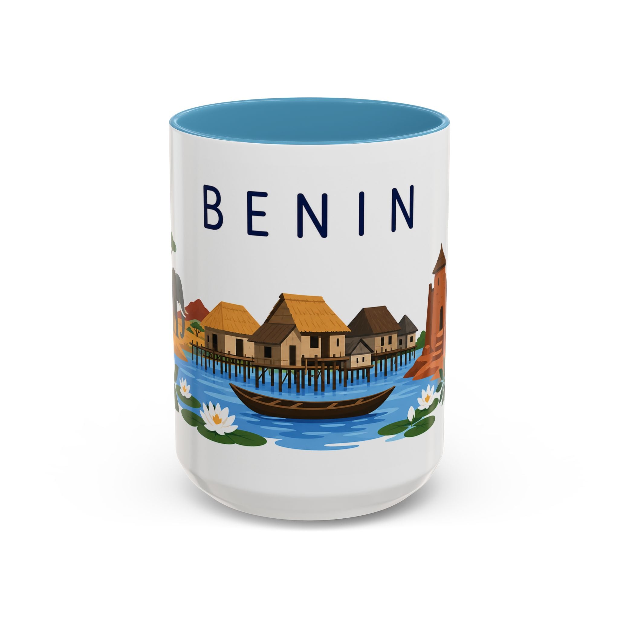 Benin Coffee Mug | Travel Souvenir Accent Mug | Country Gift Ceramic Cup 11oz 15oz