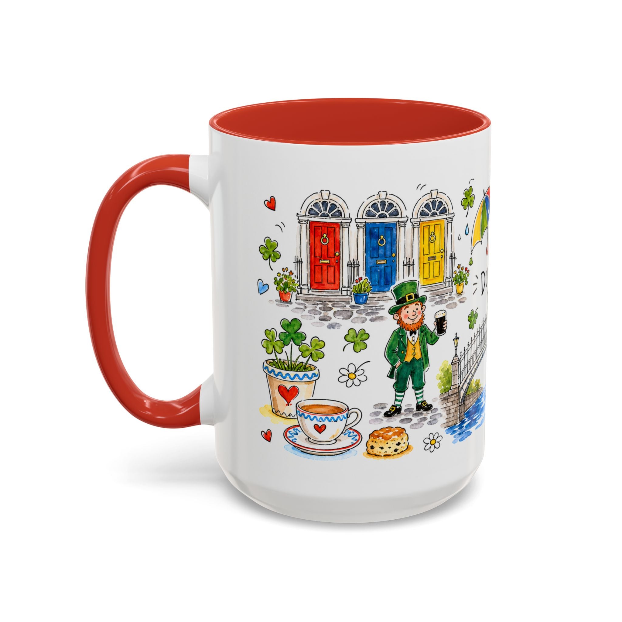 Dublin Travel Mug | European City Souvenir Accent Coffee Mug | 11oz 15oz Ceramic Cup