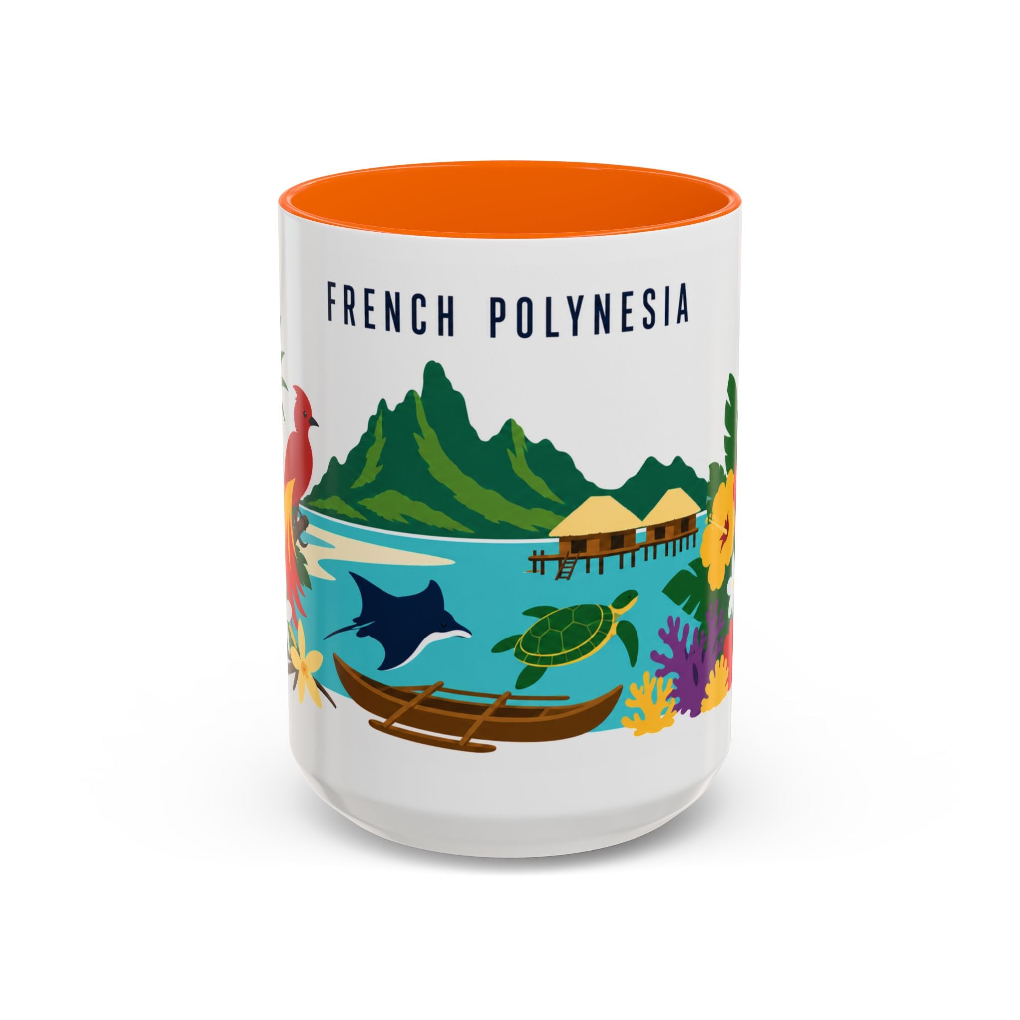French Polynesia Coffee Mug | Travel Souvenir Accent Mug | Country Gift Ceramic Cup 11oz 15oz