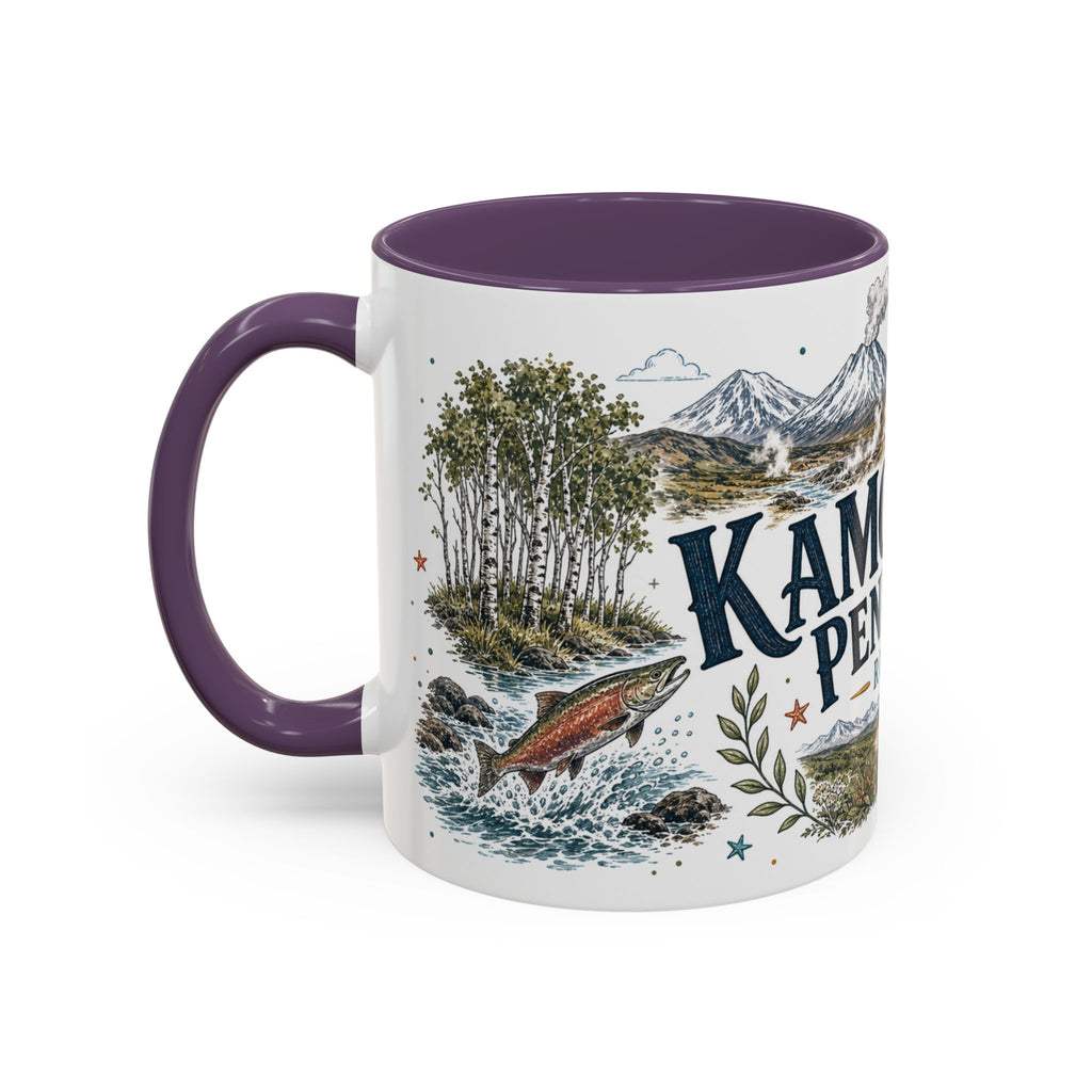 Kamchatka Peninsula Mug, Russia Travel Souvenir, Bucket List Gift, Accent Ceramic Coffee Mug 11oz 15oz