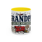 Grandpa Can Fix Anything Coffee Mug | Funny Gift From Grandkids | Accent Ceramic 11oz 15oz