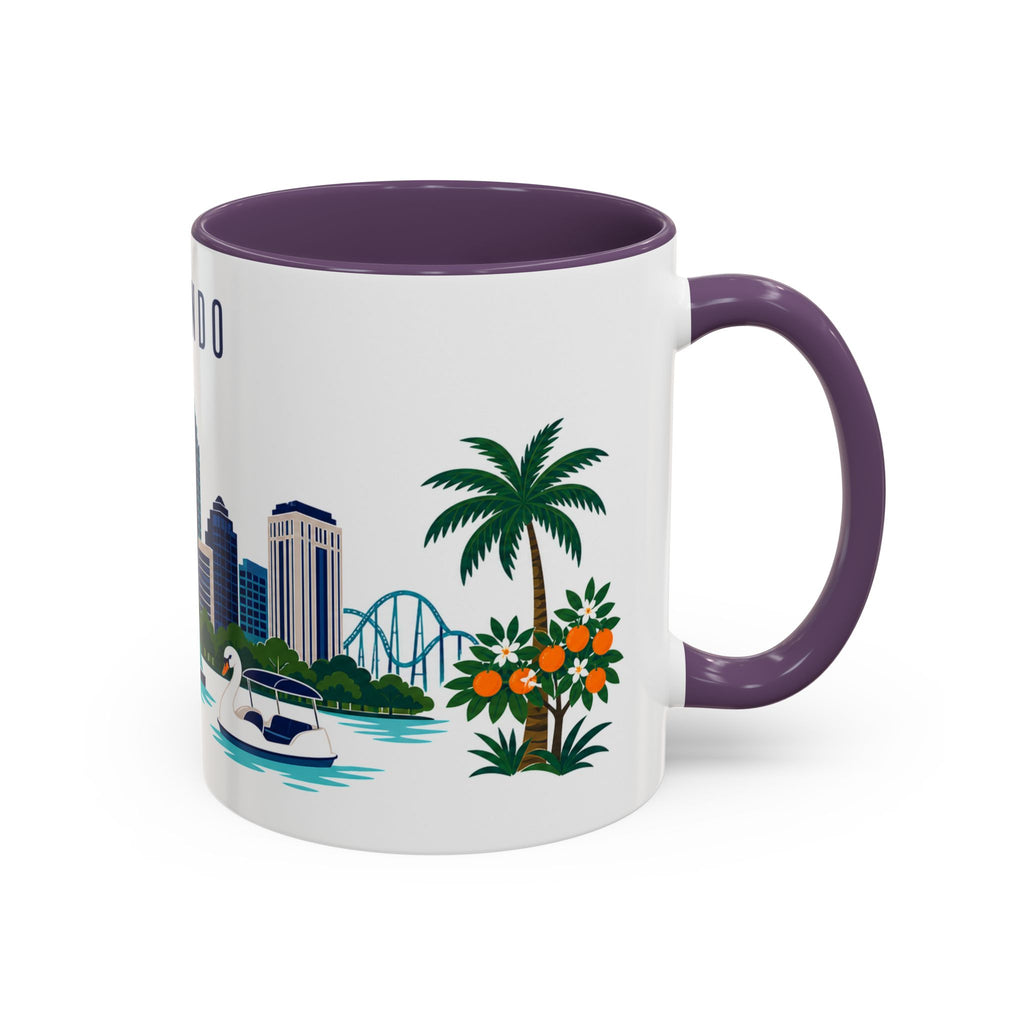 Orlando Coffee Mug | United States Travel Souvenir | Porcelain Decal City Gift | 11oz 15oz Accent Mug