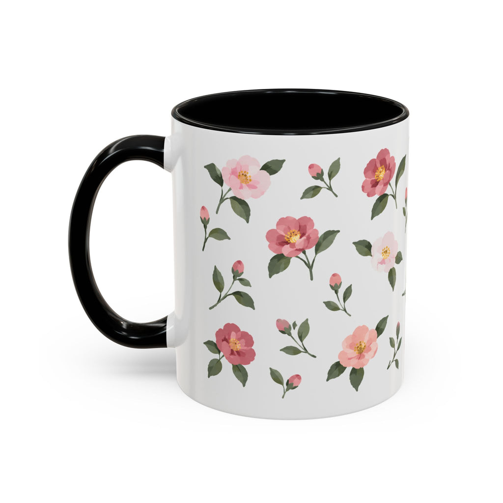 Alabama Camellia Mug, State Flower Floral Coffee Cup, 11oz Botanical Gift