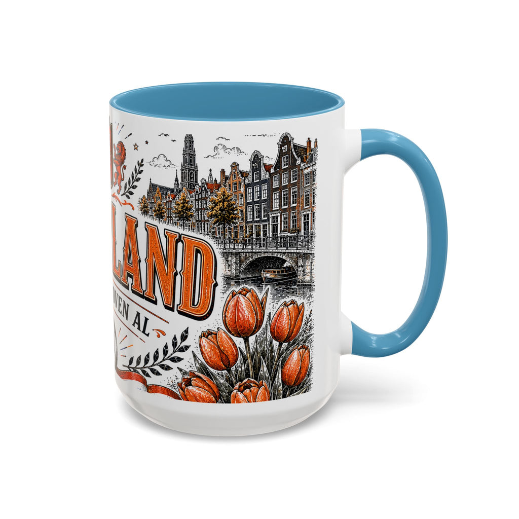 Netherlands Soccer Coffee Mug | World Cup Fan Gift | Accent Color Ceramic 11oz 15oz Match Day Cup