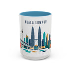 Kuala Lumpur Coffee Mug | Malaysia Travel Souvenir | Porcelain Decal City Gift | 11oz 15oz Accent Mug