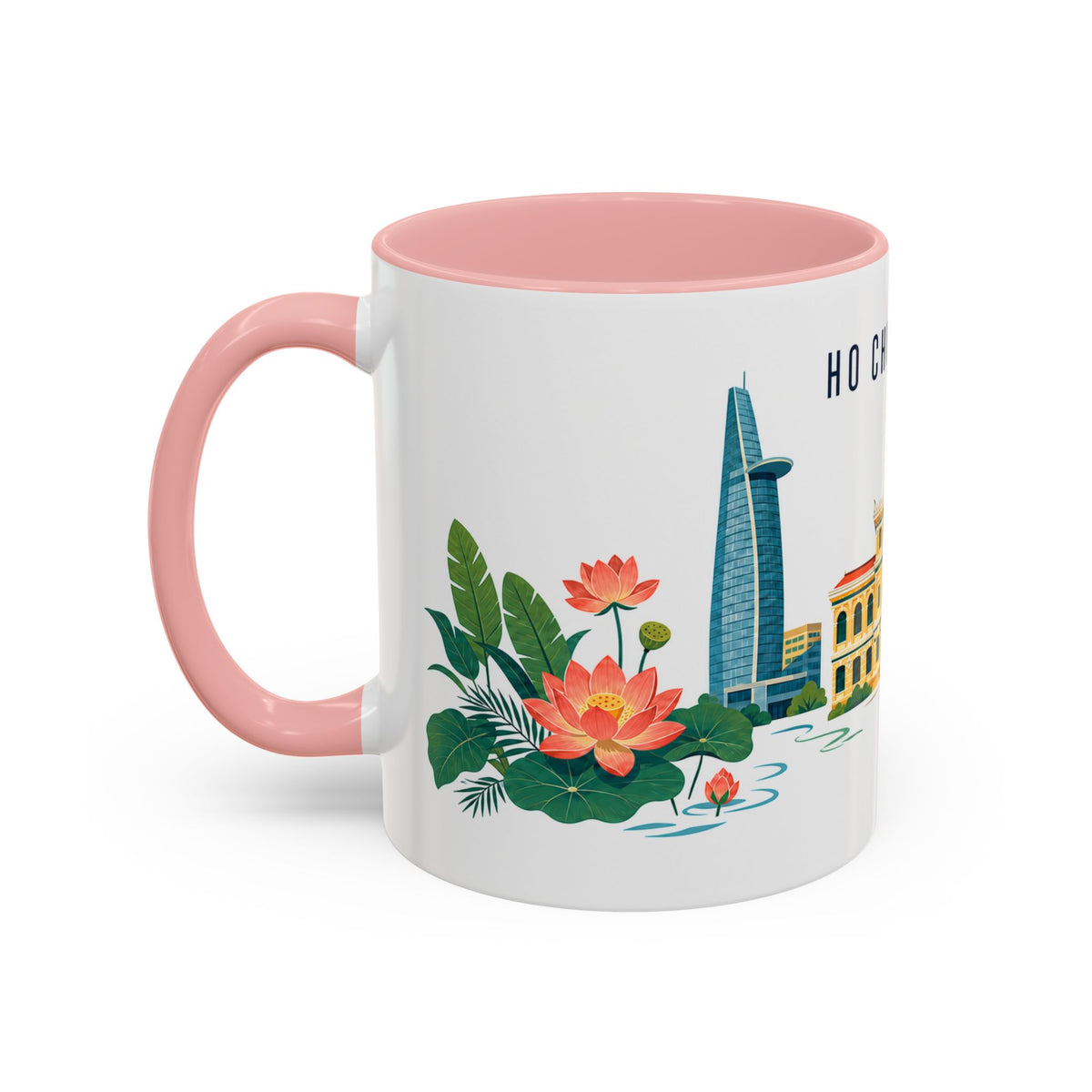 Ho Chi Minh City Coffee Mug | Vietnam Travel Souvenir | Porcelain Decal City Gift | 11oz 15oz Accent Mug
