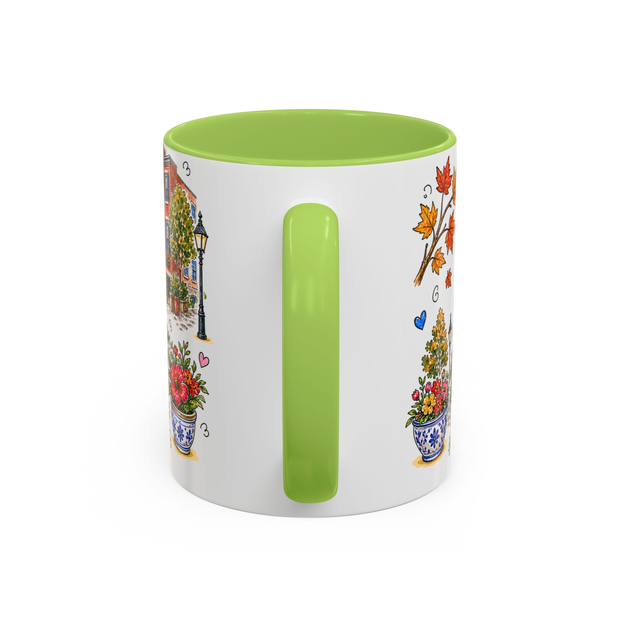Boston Illustrated Travel Mug | City Souvenir Accent Coffee Mug | 11oz 15oz Ceramic Cup