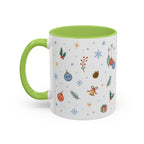 Christmas Ornament Mug | Snowflake Watercolor Holiday Gift | Accent Cup 11oz 15oz