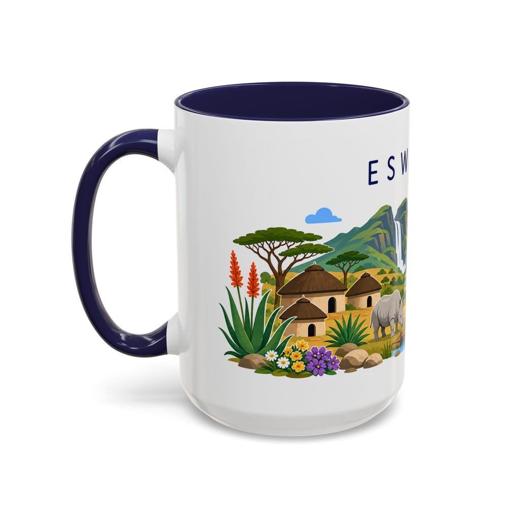 Eswatini Coffee Mug | Travel Souvenir Accent Mug | Country Gift Ceramic Cup 11oz 15oz