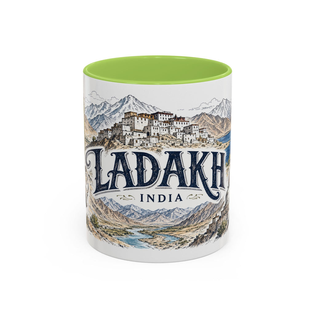 Ladakh Mug, India Travel Souvenir, Bucket List Gift, Accent Ceramic Coffee Mug 11oz 15oz