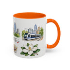 Charlotte Illustrated Travel Mug | City Souvenir Accent Coffee Mug | 11oz 15oz Ceramic Cup