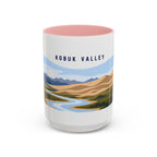 Kobuk Valley National Park Coffee Mug | Solid Color Block Park Souvenir | 11oz 15oz Accent Mug
