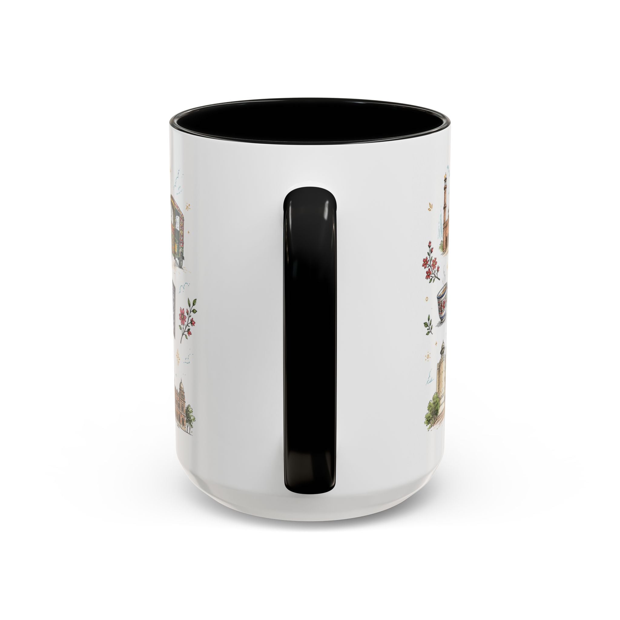 Lahore Coffee Mug | Pakistan Souvenir Travel Gift | Accent Color Ceramic 11oz 15oz