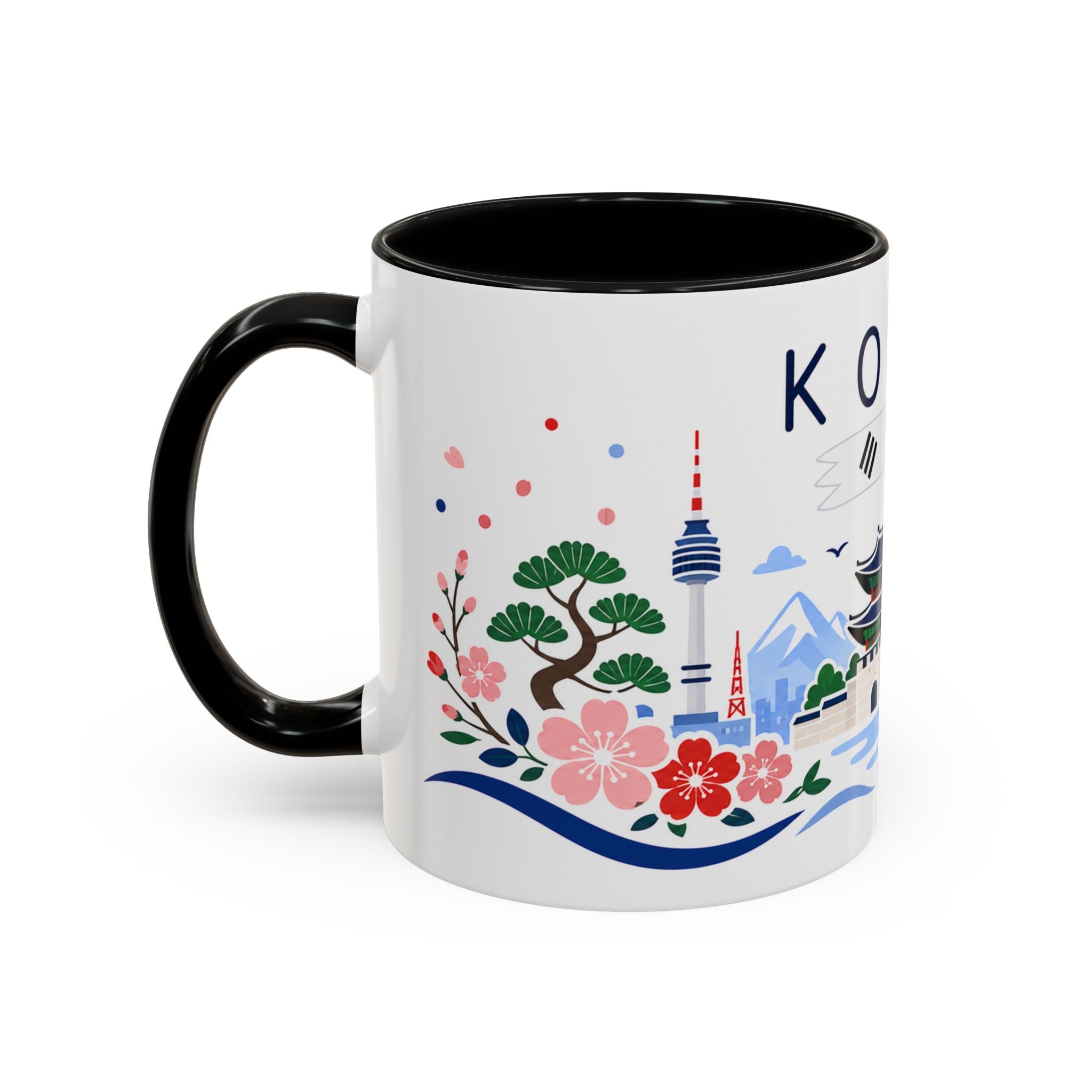 South Korea Coffee Mug | Travel Souvenir Accent Mug | Country Gift Ceramic Cup 11oz 15oz
