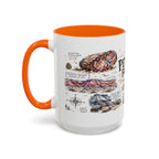 Petrified Forest National Park Coffee Mug | Arizona Painted Desert Fossil Gift | Accent Color Ceramic 11oz 15oz