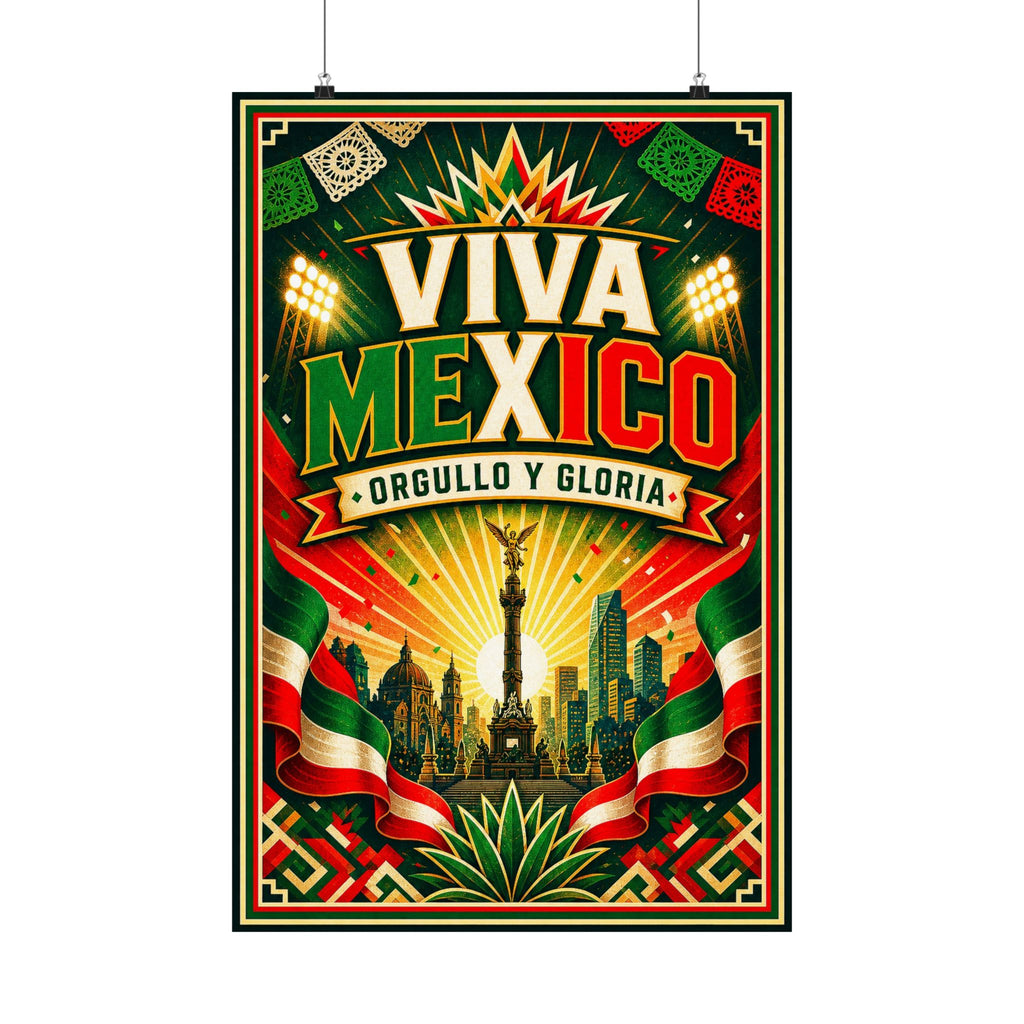 Mexico World Cup Poster | Rally Fan Art Print | 2026 Soccer Wall Decor