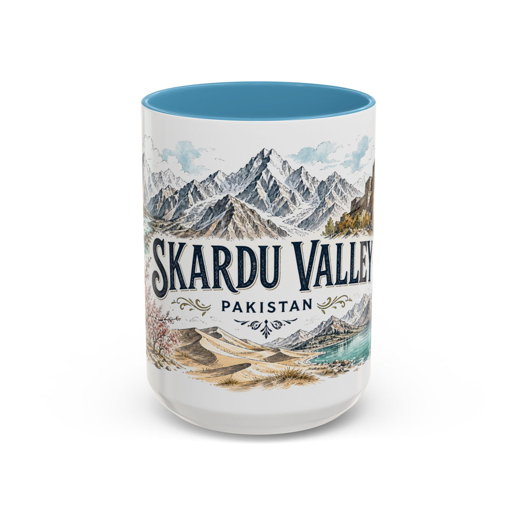 Skardu Valley Mug, Pakistan Travel Souvenir, Bucket List Gift, Accent Ceramic Coffee Mug 11oz 15oz