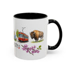 Oklahoma City Illustrated Travel Mug | City Souvenir Accent Coffee Mug | 11oz 15oz Ceramic Cup