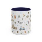 Rome Christmas Mug | Watercolor City Souvenir | Ceramic Coffee Cup