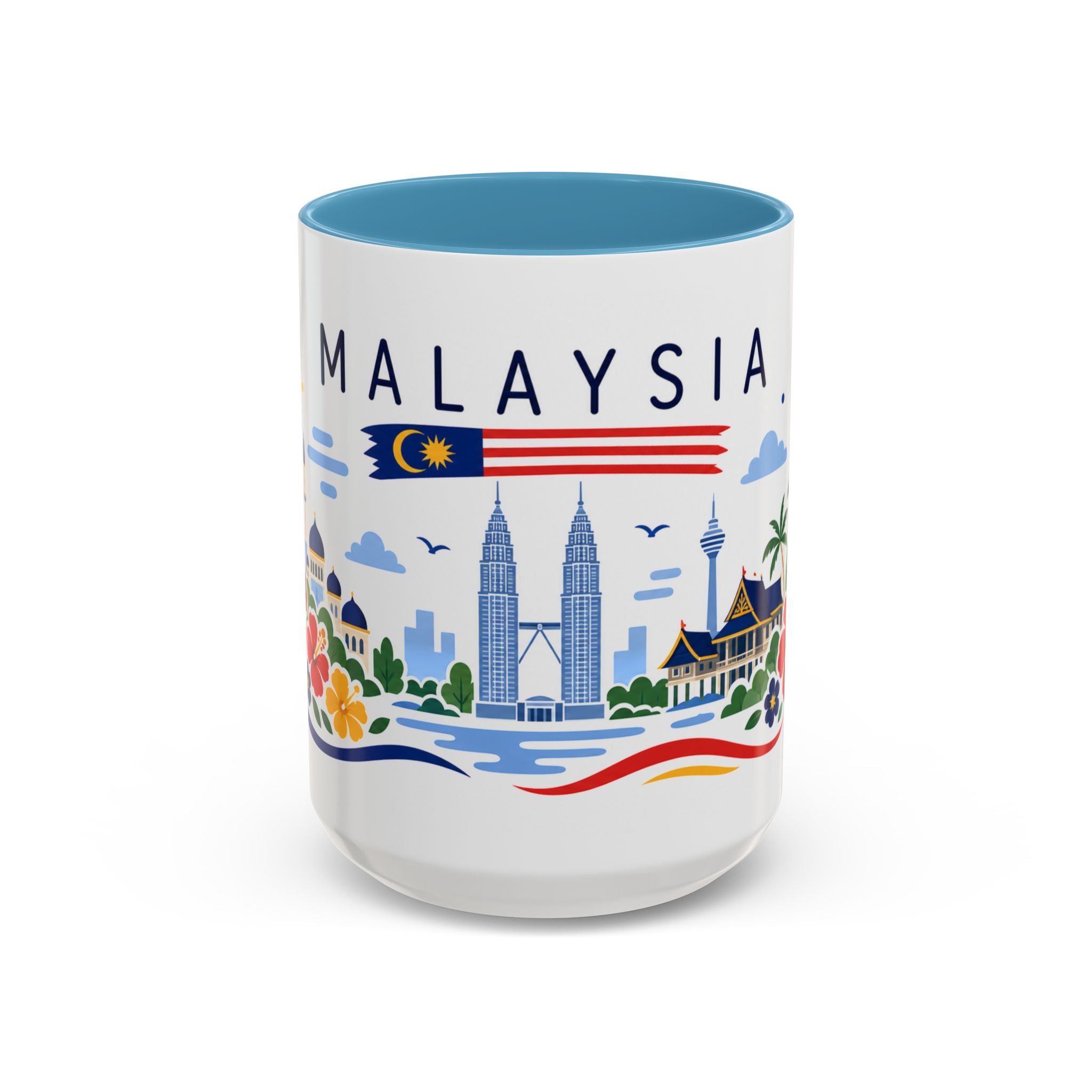 Malaysia Coffee Mug | Travel Souvenir Accent Mug | Country Gift Ceramic Cup 11oz 15oz