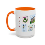 Edinburgh Coffee Mug | Postage Stamp Collage Mug | Travel Souvenir Accent Cup 11oz 15oz