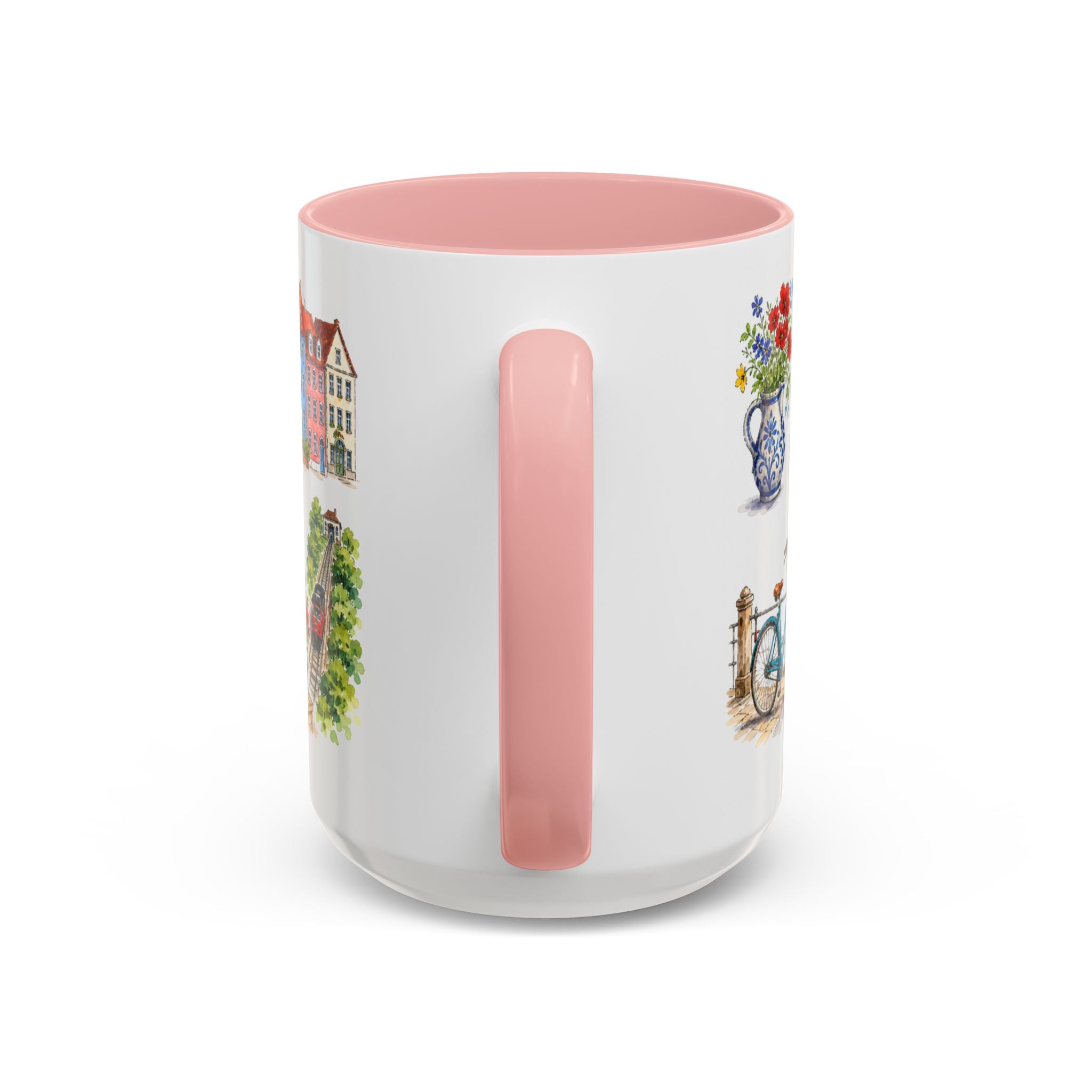 Heidelberg Illustrated Travel Mug | City Souvenir Accent Coffee Mug | 11oz 15oz Ceramic Cup