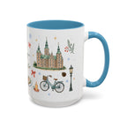 Copenhagen Christmas Mug | Watercolor Travel Souvenir | Holiday Gift | Accent Ceramic Coffee Cup 11oz 15oz