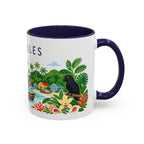 Seychelles Coffee Mug | Travel Destination Souvenir Gift | Accent Color Ceramic 11oz 15oz