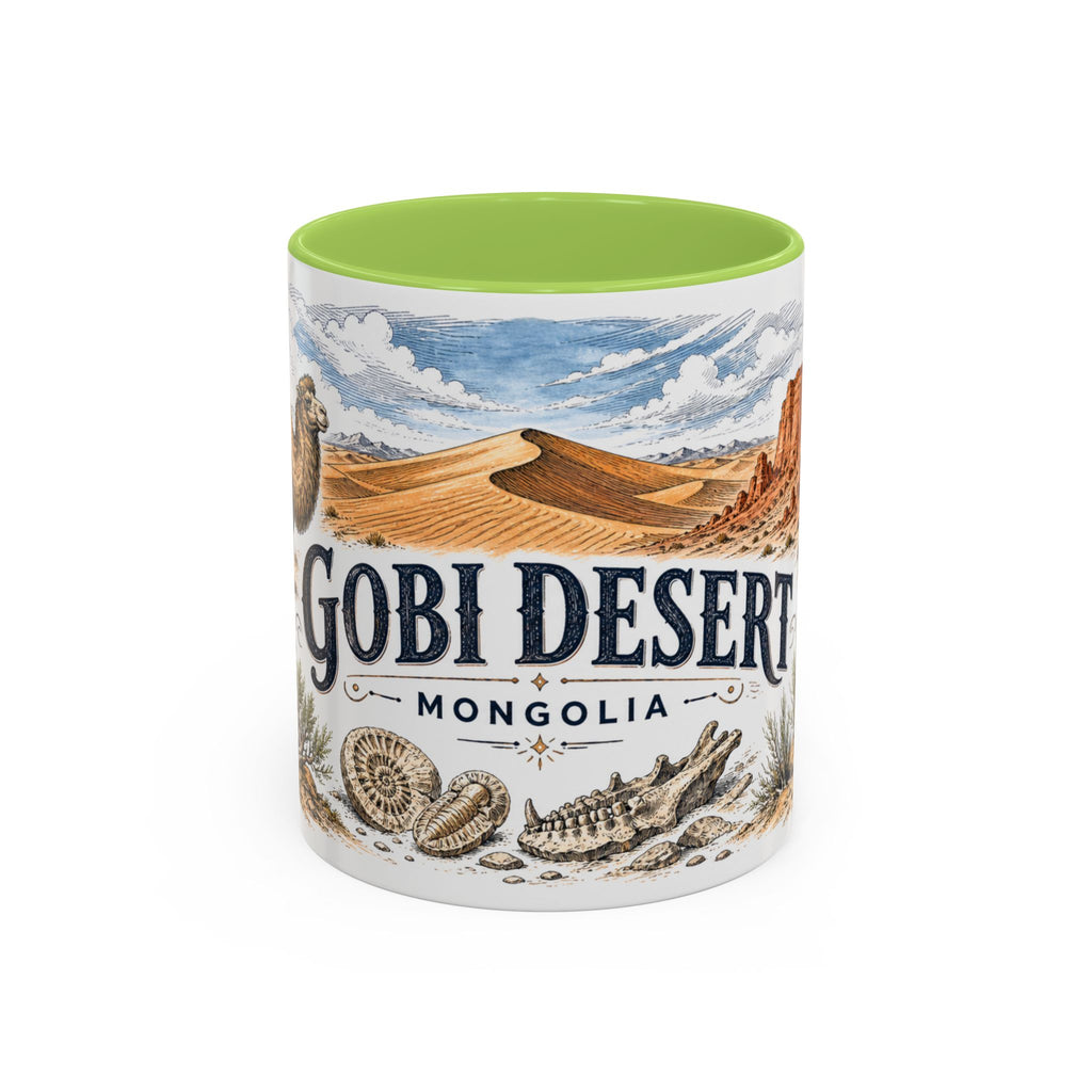 Gobi Desert Mug, Mongolia Travel Souvenir, Bucket List Gift, Accent Ceramic Coffee Mug 11oz 15oz