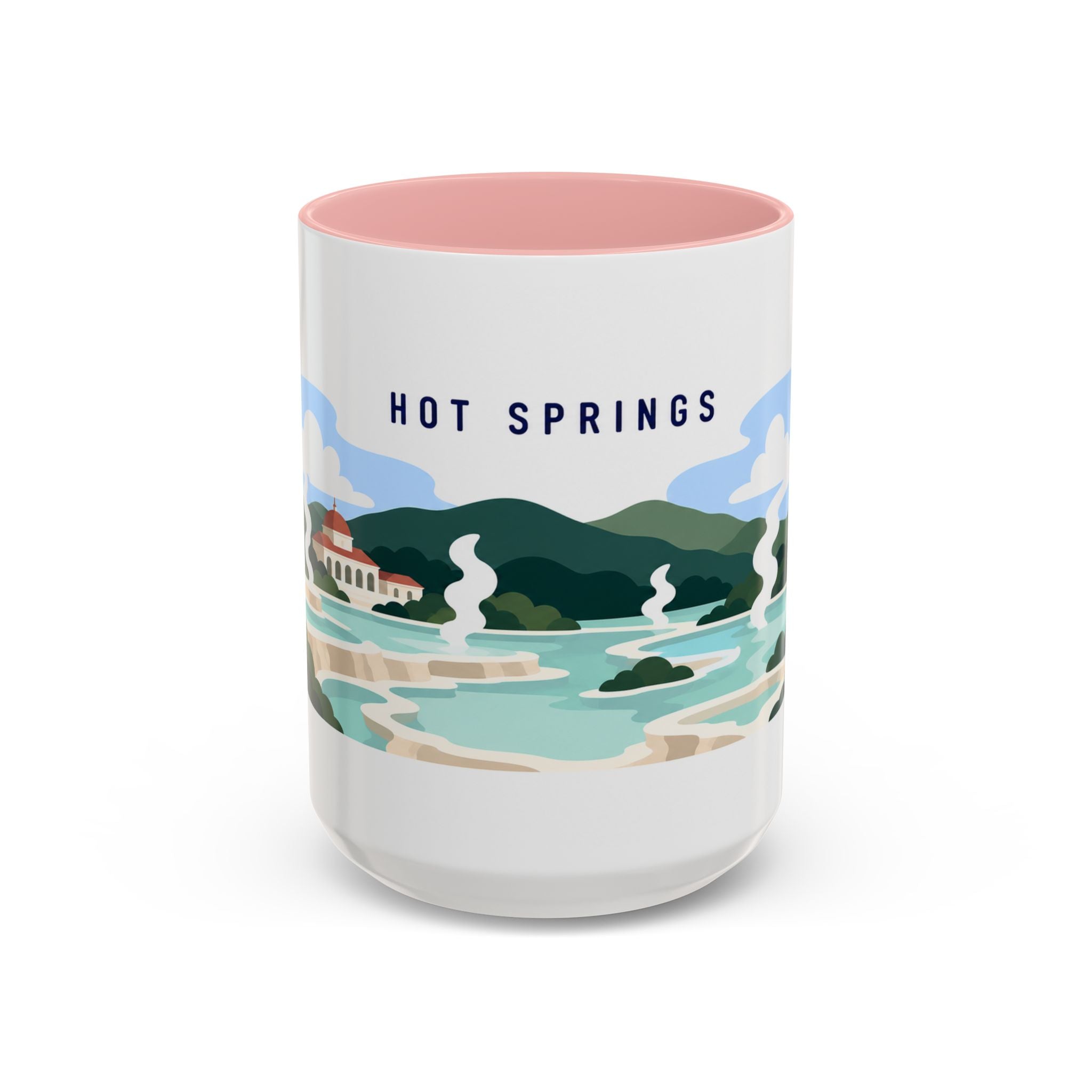 Hot Springs National Park Coffee Mug | Solid Color Block Park Souvenir | 11oz 15oz Accent Mug