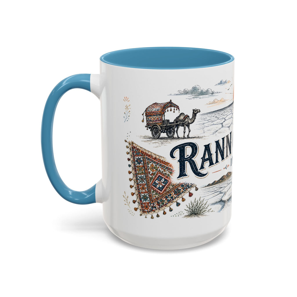 Rann of Kutch Mug, India Travel Souvenir, Bucket List Gift, Accent Ceramic Coffee Mug 11oz 15oz