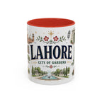 Lahore Coffee Mug | Pakistan Souvenir Travel Gift | Accent Color Ceramic 11oz 15oz
