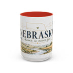 Nebraska State Mug | Moving Away, Long Distance Friendship Gift | Botanical Landscape Accent Mug