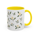 Georgia Sweetbay Magnolia Mug, State Flower Floral Coffee Cup, 11oz Botanical Gift