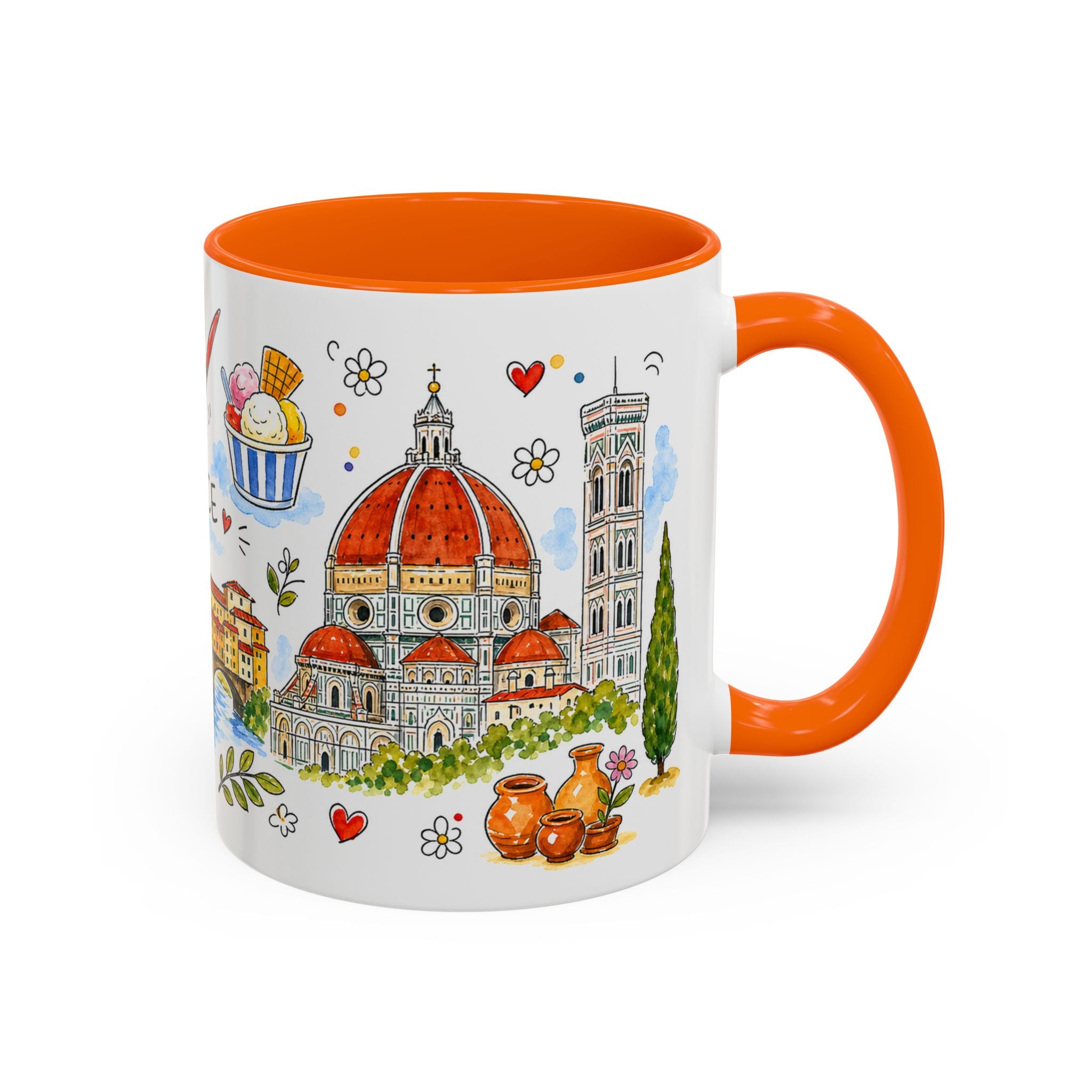 Florence Travel Mug | European City Souvenir Accent Coffee Mug | 11oz 15oz Ceramic Cup
