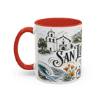 San Luis Obispo Coffee Mug | United States Travel Souvenir | Vintage Illustrated City Gift | 11 oz 15 oz Accent Mug