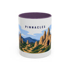 Pinnacles National Park Coffee Mug | Solid Color Block Park Souvenir | 11oz 15oz Accent Mug