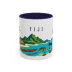 Fiji Coffee Mug | Travel Destination Souvenir Gift | Accent Color Ceramic 11oz 15oz