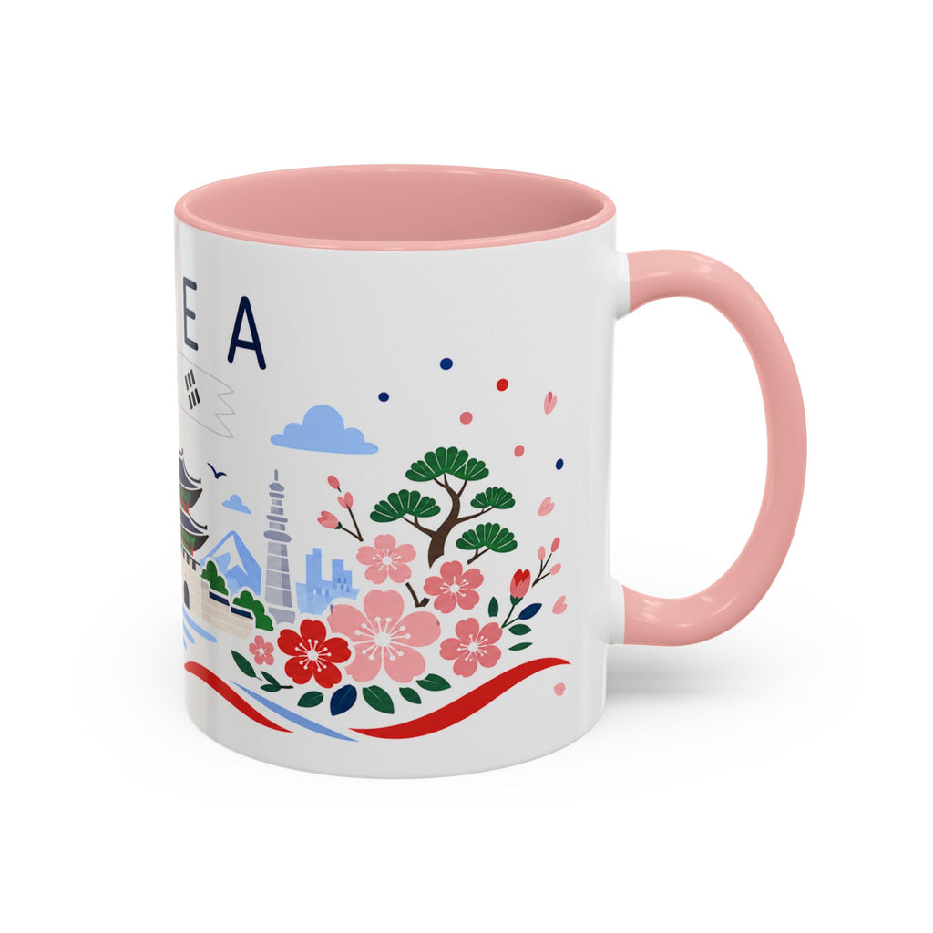 South Korea Coffee Mug | Travel Souvenir Accent Mug | Country Gift Ceramic Cup 11oz 15oz