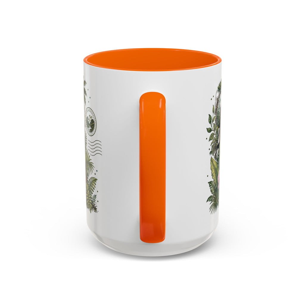 Borneo Rainforest Coffee Mug | Travel Destination Souvenir Gift | Accent Color Ceramic 11oz 15oz
