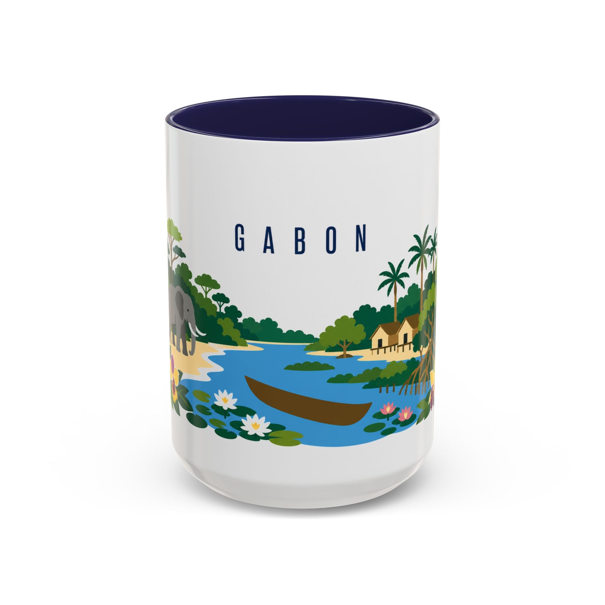 Gabon Coffee Mug | Travel Souvenir Accent Mug | Country Gift Ceramic Cup 11oz 15oz